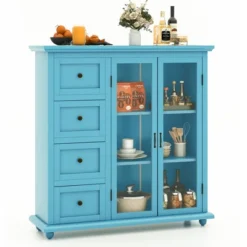 Costway Buffet Sideboard Table Kitchen Storage Cabinet With Drawers & Doors Blue/White/Green -Restaurant Furniture Store GUEST e6da29f9 1b77 4795 859b 992f089c05b1