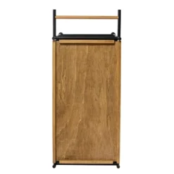 Jengarn Rolling Bar Cart Natural/Black - Aiden Lane -Restaurant Furniture Store GUEST e718c5f5 95c6 40d0 9649 f5469db4793d