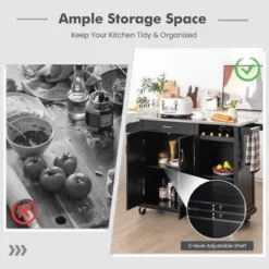 Costway Kitchen Island Cart Rolling Utility Trolley Stainless Steel Top Wine Rack 16 Costway Kitchen Island Cart Rolling Utility Trolley Stainless Steel Top Wine Rack -Restaurant Furniture Store GUEST e7540f71 fb01 4e6f b514 502626a1ca46