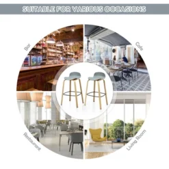 Costway Modern Set Of 4 Barstools 30inch Pub Chairs W/Low Back & Metal Legs Grey 16 Costway Modern Set Of 4 Barstools 30inch Pub Chairs W/Low Back & Metal Legs Grey -Restaurant Furniture Store GUEST e76093f3 d8f1 4ed3 a066 8a9a54c53081