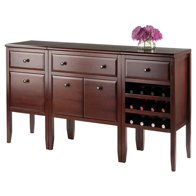 Orleans Modular Buffet With Drawer And Cabinet Wood/Dark Cappuccino - Winsome 8 Orleans Modular Buffet With Drawer And Cabinet Wood/Dark Cappuccino - Winsome - Image 6