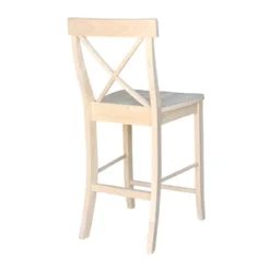X Back Counter Height Barstool Unfinished - International Concepts -Restaurant Furniture Store GUEST ea5fbb33 b782 4f12 8f76 a40321e8bb65