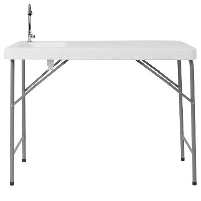 Emma And Oliver 4-Foot Portable Fish Cleaning Table / Outdoor Camping Table And Sink 4 Emma And Oliver 4-Foot Portable Fish Cleaning Table / Outdoor Camping Table And Sink - Image 2