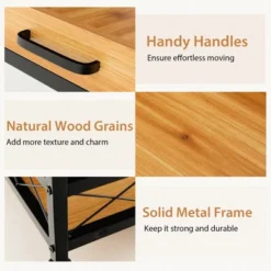 Costway 3-Tier Kitchen Cart Island Rolling Rack Serving Trolley Detachable Top & Glass Holder -Restaurant Furniture Store GUEST eaba7631 7406 4408 8690 6b1b07ce9c3a