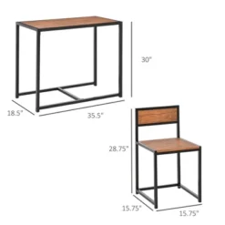 HOMCOM Industrial 3-Piece Dining Table And 2 Chair Set For Small Space In The Dining Room Or Kitchen 13 HOMCOM Industrial 3-Piece Dining Table And 2 Chair Set For Small Space In The Dining Room Or Kitchen -Restaurant Furniture Store GUEST eacdfef9 8f3f 4482 8be7 e04df6da0839