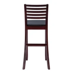 30" Torino Ladder Back Barstool Upholstered Seat - Espresso Wood - Linon -Restaurant Furniture Store GUEST eb1128b3 3d49 4a91 92a0 320f0ce2953b