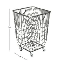 Square Industrial Metal Storage Cart Black CosmoLiving By Cosmopolitan -Restaurant Furniture Store GUEST eb3f95bb dff7 4917 b114 71cef62e4aa1
