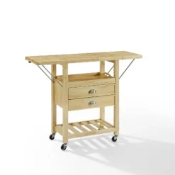 Bristol Double Drop Leaf Kitchen Cart Natural - Crosley -Restaurant Furniture Store GUEST eb5437a0 66d2 4064 8d12 38b9ef8436cc