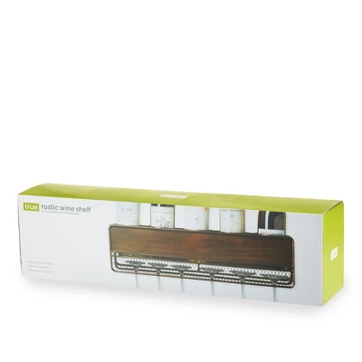 True Wall Mounted Wine Shelf & Stemware Rack, Wood 5 True Wall Mounted Wine Shelf & Stemware Rack, Wood - Image 3