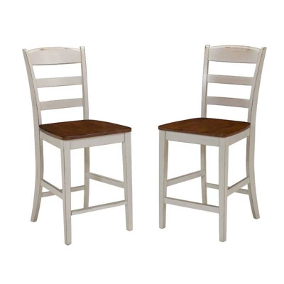 Monarch Kitchen Island And Two Stools Antique White - Home Styles 4 Monarch Kitchen Island And Two Stools Antique White - Home Styles - Image 2