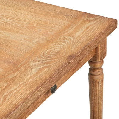 59" Toscana Wide Rectangular Dining Table With Drawers Driftwood - Lifestorey 7 59" Toscana Wide Rectangular Dining Table With Drawers Driftwood - Lifestorey - Image 5