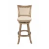 29" Melrose Distressed Barstool Driftwood Ivory - Boraam