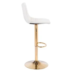 Pierce Barstool White/Gold - ZM Home