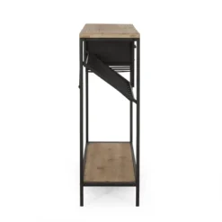 Boster Boho Industrial 8 Bottle Wine Rack Console Table With Storage Natural/Black - Christopher Knight Home -Restaurant Furniture Store GUEST eda9a973 74d4 475f bff8 845bd19e98a6