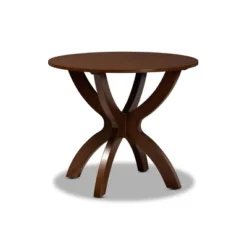 35" Tilde Wide Round Wood Dining Table - Baxton Studio -Restaurant Furniture Store GUEST ede02a1c c27e 47ad a094 086f780d43f1