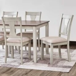 7pc Ellsworth Wood Dining Set Medium Brown - Vifah -Restaurant Furniture Store GUEST ee2ce373 6adf 44c2 a6b6 891dc5f16400