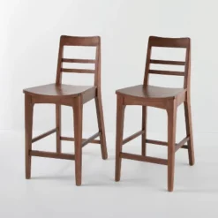 2pk Wood Ladder Back Counter Stool - Hearth & Hand™ With Magnolia -Restaurant Furniture Store GUEST ee6c4703 9f16 41d1 a9aa 86444f5abf5f