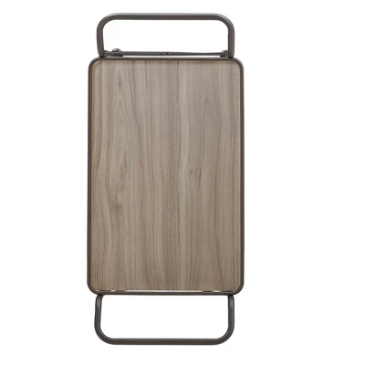 Keene Bronze Finish And Wood Double Cross Bar Cart Bronze/Walnut - Inspire Q 6 Keene Bronze Finish And Wood Double Cross Bar Cart Bronze/Walnut - Inspire Q - Image 4