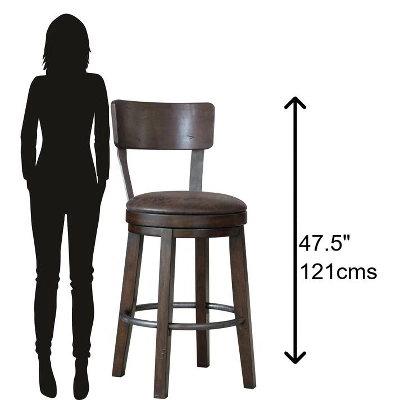 Howard Miller 697040 Howard Miller Bev Trolley Bar Stool 697040 Rustic Hardwood 4 Howard Miller 697040 Howard Miller Bev Trolley Bar Stool 697040 Rustic Hardwood - Image 2