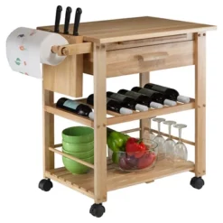 Finland Kitchen Cart Wood/Natural - Winsome -Restaurant Furniture Store GUEST ef4bc7ca d28a 4e50 87ac ea7fd21bcc84