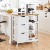 Yaheetech Rolling Kitchen Island Kitchen Cart With Cabinet & Drawer White 1 Yaheetech Rolling Kitchen Island Kitchen Cart With Cabinet & Drawer White -Restaurant Furniture Store GUEST ef5890af 13bd 4570 9b66 4df1e1d2f760
