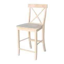 X Back Counter Height Barstool Unfinished - International Concepts -Restaurant Furniture Store GUEST f03c54fc 27dc 44fc a772 ec5c39732dc0