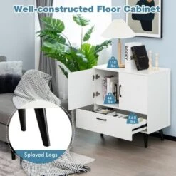 Costway Mid Century Storage Cabinet Accent Buffet Sideboard Entryway Kitchen White Brown 19 Costway Mid Century Storage Cabinet Accent Buffet Sideboard Entryway Kitchen White Brown -Restaurant Furniture Store GUEST f07258a6 d303 47eb 811e ee687b80487c