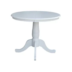 36" Kyle Round Top Pedestal Table With 12" Drop Leaf White - International Concepts -Restaurant Furniture Store GUEST f085810a 8105 40c3 aeac d8a10a851eb8