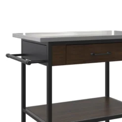 Reida Industrial Kitchen Cart Brown - Room & Joy -Restaurant Furniture Store GUEST f108d578 56fb 43ed a30e 3d674460acf8