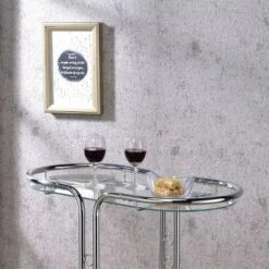 Kentrik Glass Top Serving Cart Chrome - MiBasics -Restaurant Furniture Store GUEST f14d2180 4e18 4d33 bd59 c13222498ee6