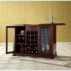 Crosley Alexandria Sliding Top Bar - Vintage Mahogany -Restaurant Furniture Store GUEST f18c33bd c892 41c9 89a2 6146ec00b011