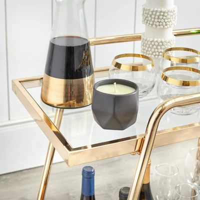 Dorset Bar Cart Bright Gold - Angelo : Home 3 Dorset Bar Cart Bright Gold - Angelo : Home