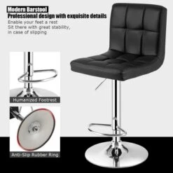 Costway Adjustable Swivel Bar Stool Counter Height Bar Chair PU Leather W/ Back Black 16 Costway Adjustable Swivel Bar Stool Counter Height Bar Chair PU Leather W/ Back Black -Restaurant Furniture Store GUEST f2d0bdec 586e 492d a5b5 1edc14fd1bdd
