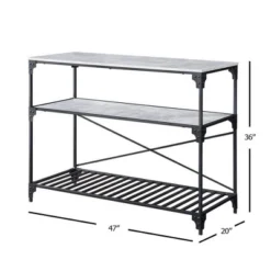 47" Jakob Kitchen Island Black/Concrete Finish - Acme Furniture -Restaurant Furniture Store GUEST f3a5a4f9 c856 4aed b8c4 ab370e710d52