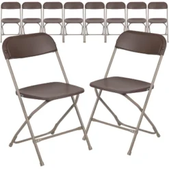 Emma And Oliver Set Of 10 Stackable Folding Plastic Chairs - 650 LB Weight Capacity -Restaurant Furniture Store GUEST f3cde0d6 31cb 4a1e b0db 8475f3808328