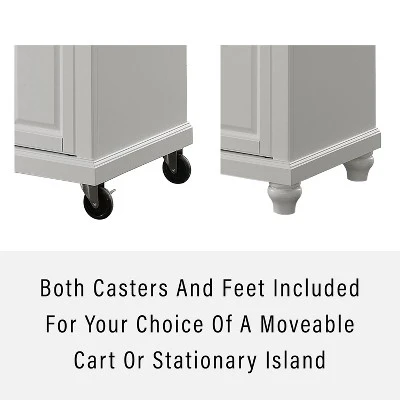 Cambridge Natural Wood Top Kitchen Island White - Crosley 5 Cambridge Natural Wood Top Kitchen Island White - Crosley - Image 3