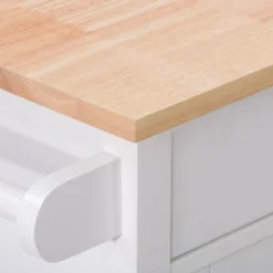 Sage Wood Kitchen Cart White - CorLiving -Restaurant Furniture Store GUEST f54ee3d4 62e5 455e 8310 2ccae1f156ed