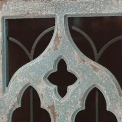 LuxenHome Distressed White And Gray Wood 1-Door Storage Wine Cabinet -Restaurant Furniture Store GUEST f55c151e c4d6 4a8b 9427 f313e238c78a