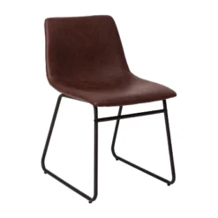 Set Of 2 Faux Leather Bucket Seat Dining Chairs With Frame - Merrick Lane -Restaurant Furniture Store GUEST f5c700c2 8397 4811 8259 b7888c8e349d