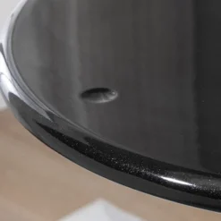 HOMCOM 24.5" Round Cocktail Bar Table Metal Base Tall Bistro Pub Desk Adjustable Counter Height Black Silver -Restaurant Furniture Store GUEST f6ba2a25 0719 4592 a21b 699af6d01c8c