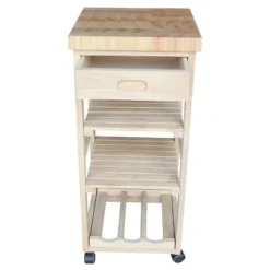 Ashley Kitchen Trolley - Unfinished - International Concepts -Restaurant Furniture Store GUEST f7caf054 a9de 4d6c 8468 5b3734775bec