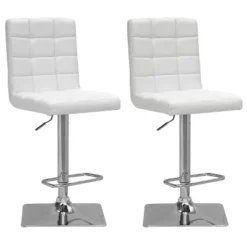 Set Of 2 Adjustable High Back Square Tufted Barstool - CorLiving -Restaurant Furniture Store GUEST f8efd907 69ba 4a35 984e a57fc7f8e46e