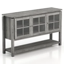 Carita Transitional Windowpane Cabinets Buffet - HOMES: Inside + Out -Restaurant Furniture Store GUEST f94559b5 b0fd 4791 8c78 8484665c393f