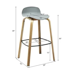 Costway Modern Set Of 4 Barstools 30inch Pub Chairs W/Low Back & Metal Legs Grey 13 Costway Modern Set Of 4 Barstools 30inch Pub Chairs W/Low Back & Metal Legs Grey -Restaurant Furniture Store GUEST fa1e5a20 e64d 408f af1d 28306286a5c5