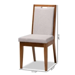 2pc Octavia Wood Dining Chair Set - Baxton Studio -Restaurant Furniture Store GUEST fc22825b c8e0 4695 9aa7 beed6d05783a