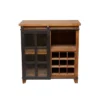 Industrial Wood Standing Wine Rack Brown - Olivia & May