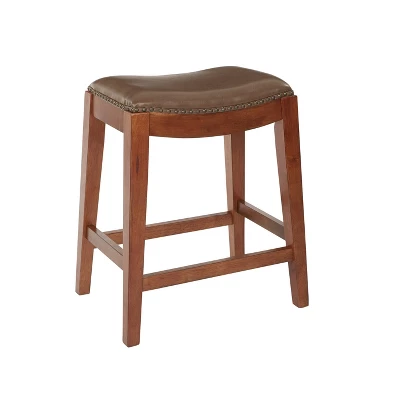 24" Metro Saddle Counter Height Barstool - OSP Home Furnishings 5 24" Metro Saddle Counter Height Barstool - OSP Home Furnishings - Image 3