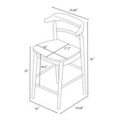 Kaysville Curved Back Wood Counter Height Barstool - Threshold™ Designed With Studio McGee -Restaurant Furniture Store GUEST fd10f3f7 c840 492c 99c3 22fe1ea36f2d