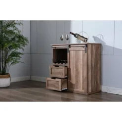 Weston Sliding Barn Door Wine Cabinet Natural - Boraam -Restaurant Furniture Store GUEST fd8aedb4 4564 4086 a3f0 c8ea4d854db8