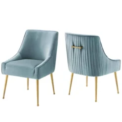 Set Of 2 Discern Pleated Back Upholstered Performance Velvet Dining Chairs - Modway -Restaurant Furniture Store GUEST fee7d123 869f 44a4 a958 fe609b3c91d1